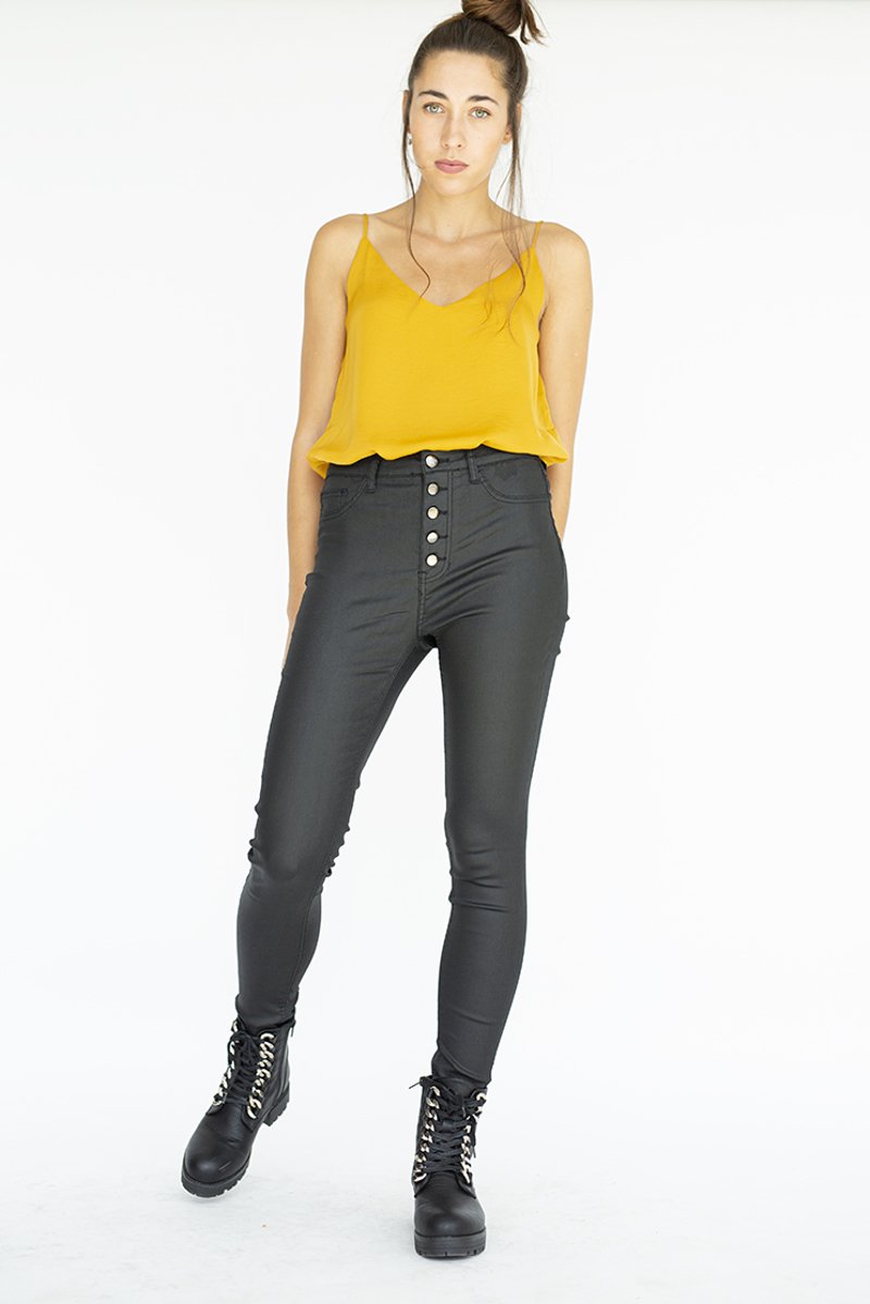 Picture of Faux Leather Pants "Defne" in Black