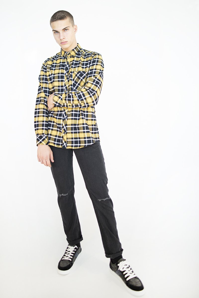 Picture of Men's Check Shirt ''Oliver '' Yellow