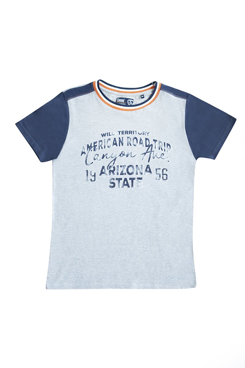 ΚοντομάνικοT-Shirt με Τύπωμα "American Road Trip"