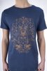 Picture of Men's Short Sleeve T-shirt "Abstract Skull" in Blue