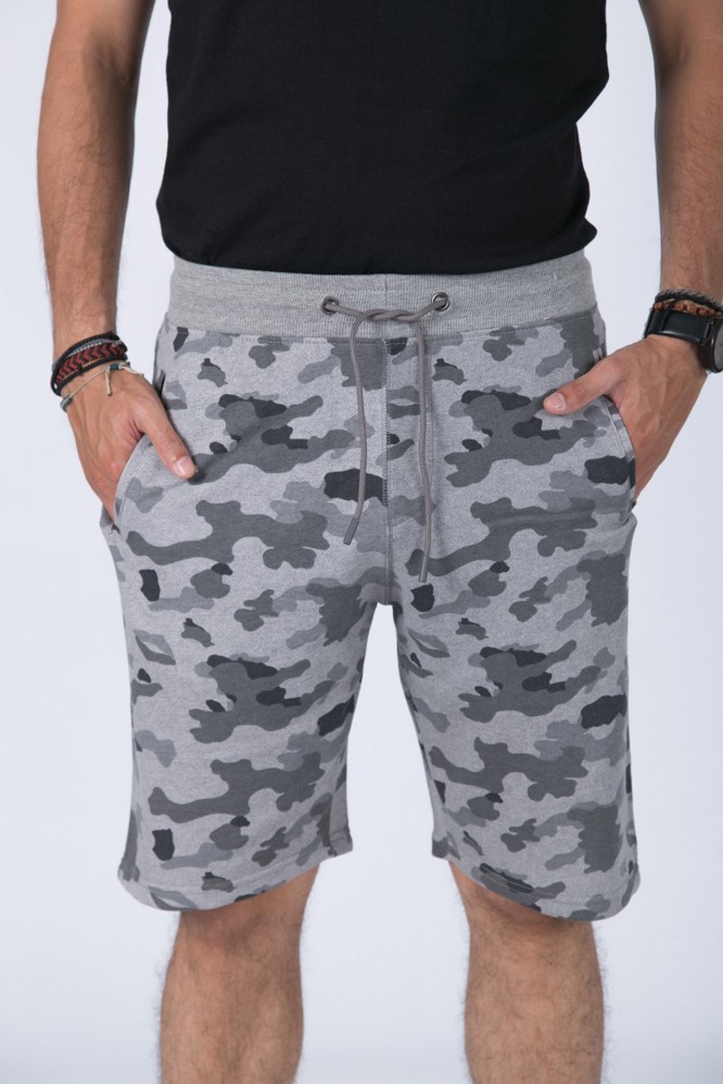 Picture of Men's Soft Bermuda "Terry" Army Grey