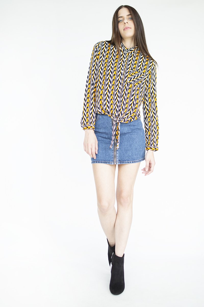 Picture of Women's Printed Shirt "Cora" in Yellow