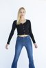 Picture of Women's Ribbed Cropped Top "Caro" in Black