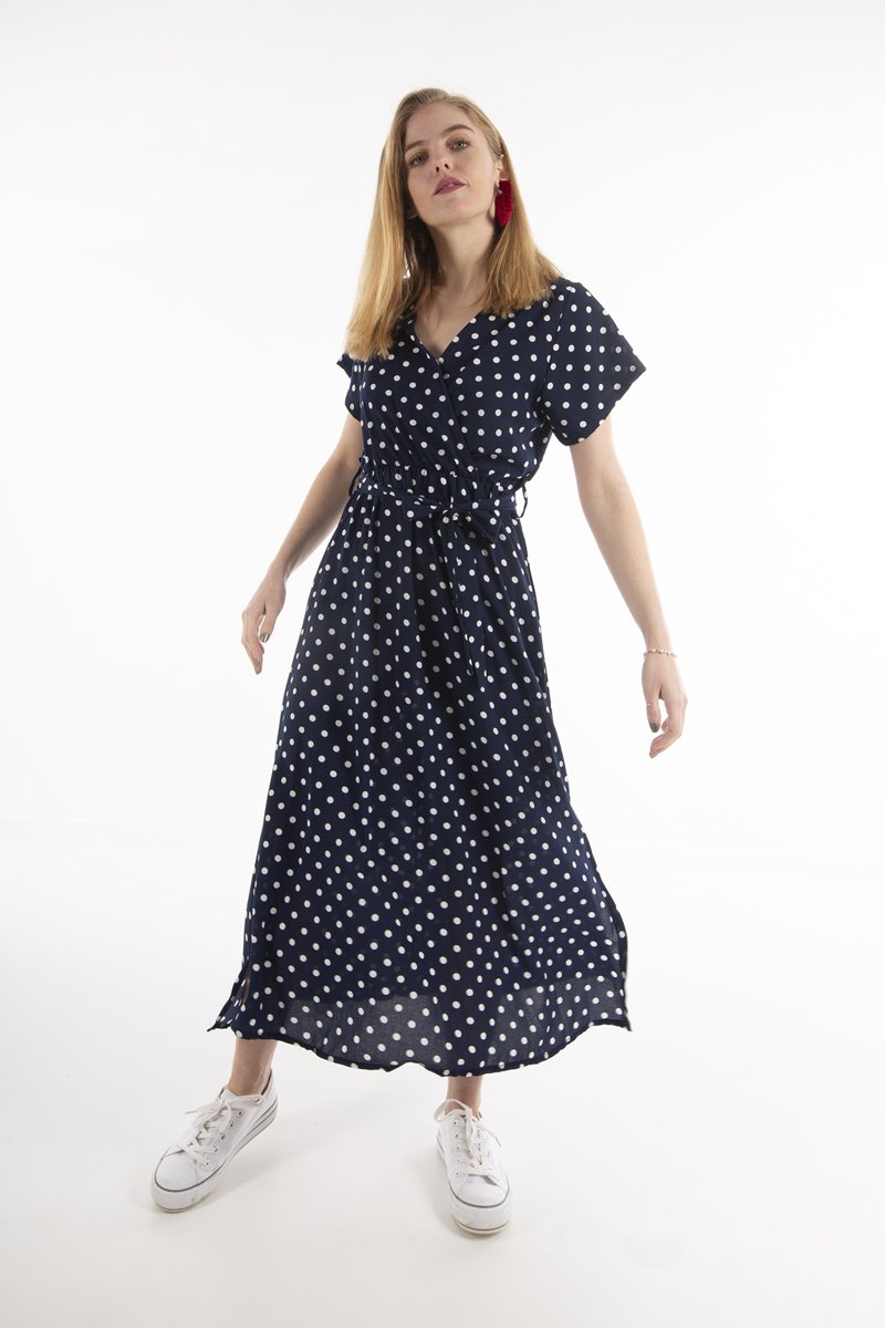 Picture of Polka Dot Print Maxi Dress