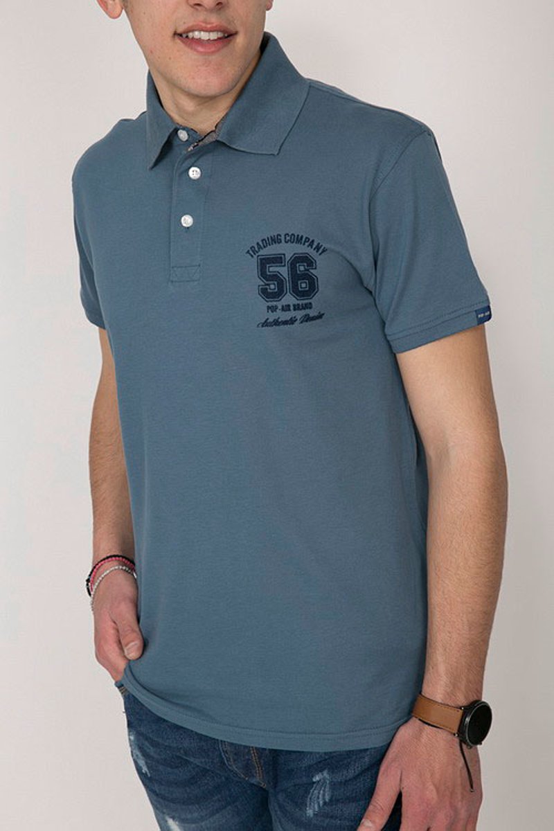 Picture of Basic Short Sleeves Polo shirt "Trading Company" Petrol