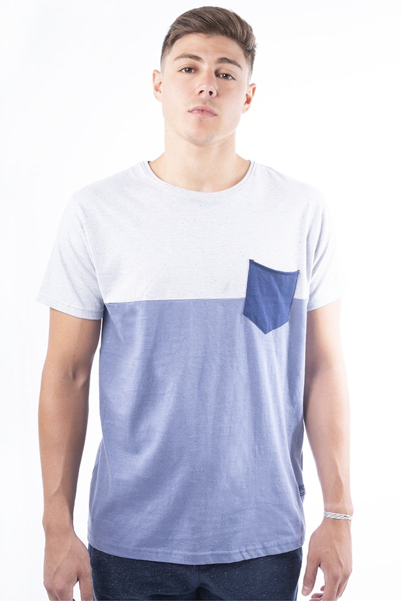 Ανδρικό Κοντομάνικο T-Shirt "2 Coloured" σε Σκούρο Μπλε Χρώμα