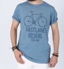 Ανδρικό Κοντομάνικο T-Shirt "Fast Lane Riders" σε χρώμα blue light