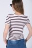 Picture of Striped Ladies Short Sleeve Top "Mieke" in Red