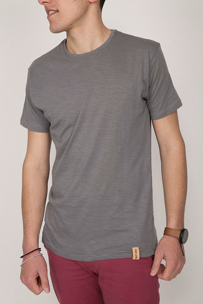 Ανδρικό Κοντομάνικο T-Shirt "Flama" σε Ανθρακί Χρώμα