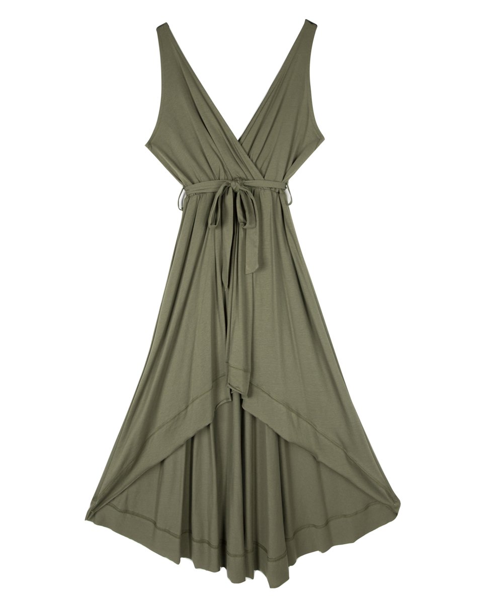 Picture of Midi Dress Envy with belt in Khaki