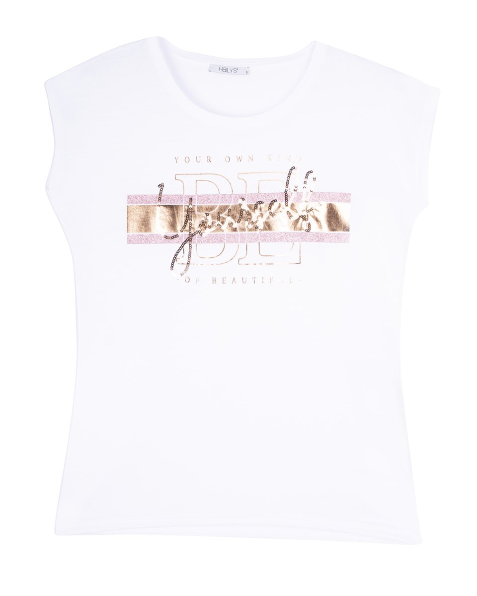 Γυναικείο Κοντομάνικο T-Shirt "Kate" σε Χρώμα Λευκό