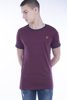 Picture of Short Sleeve Roll kneck T-shirt "Shoulder Stripe" in Purple