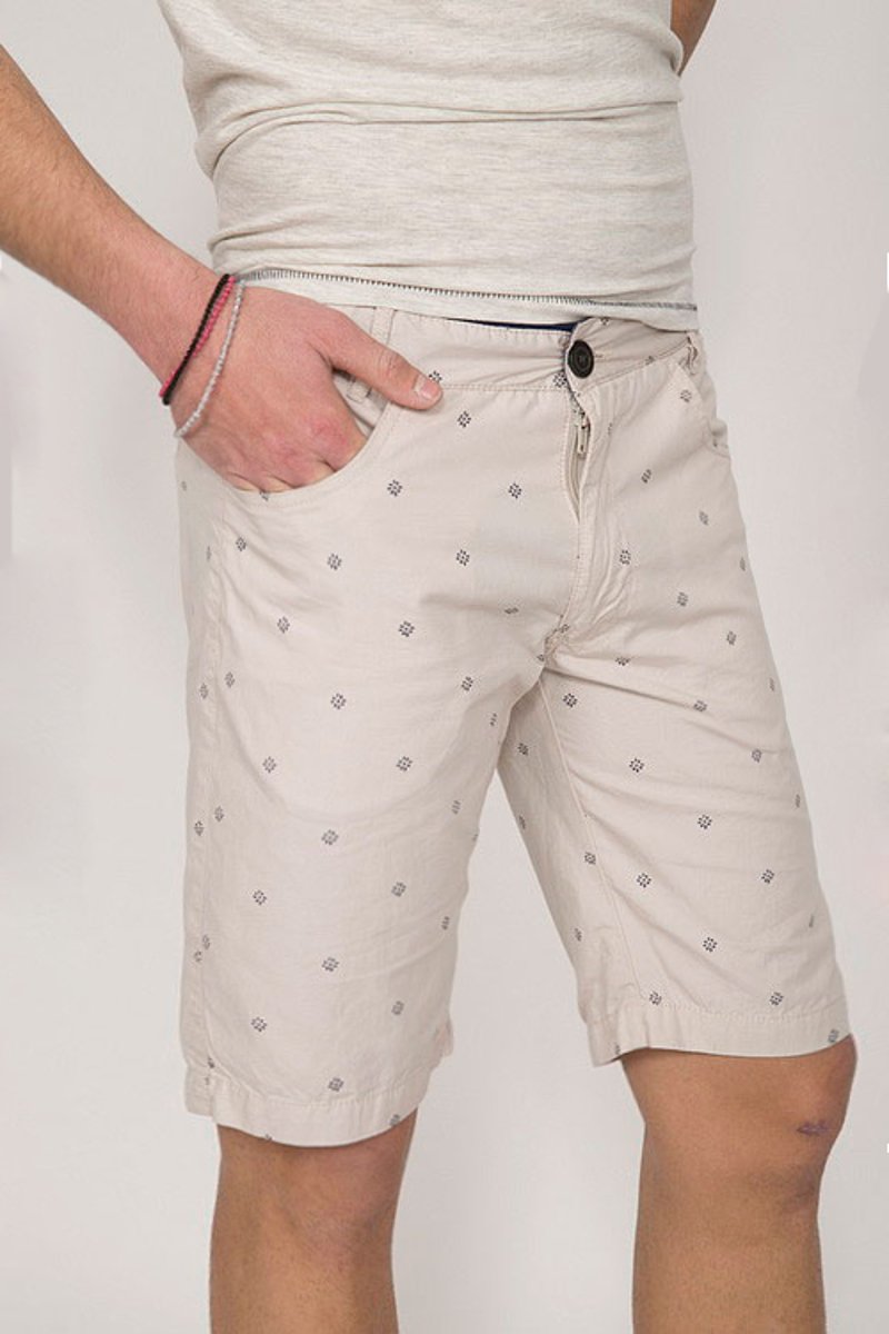 Picture of Men's Bermuda Shorts "Small Rhombus" in Grey Light