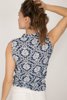 Picture of Women's Textured Sleeveless Shirt "Alison" No 528 in Blue Navy