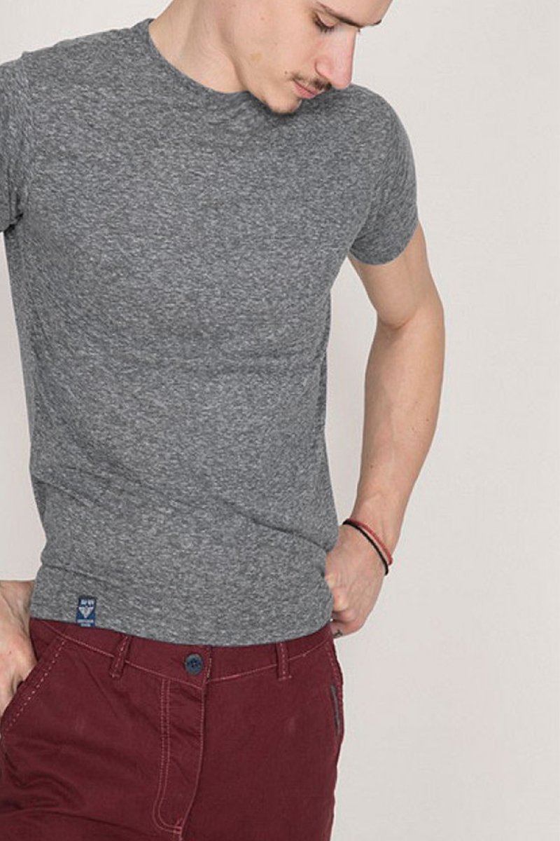 Picture of Men's Short Sleeve T-Shirt "Kostas" in Grey Melange