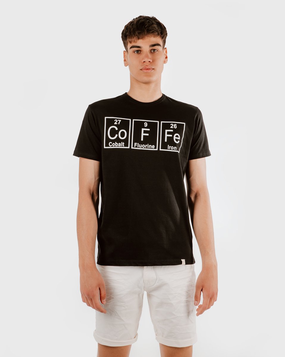 Ανδρικό Κοντομάνικο T-Shirt "Coffe" σε Χρώμα Μαύρο