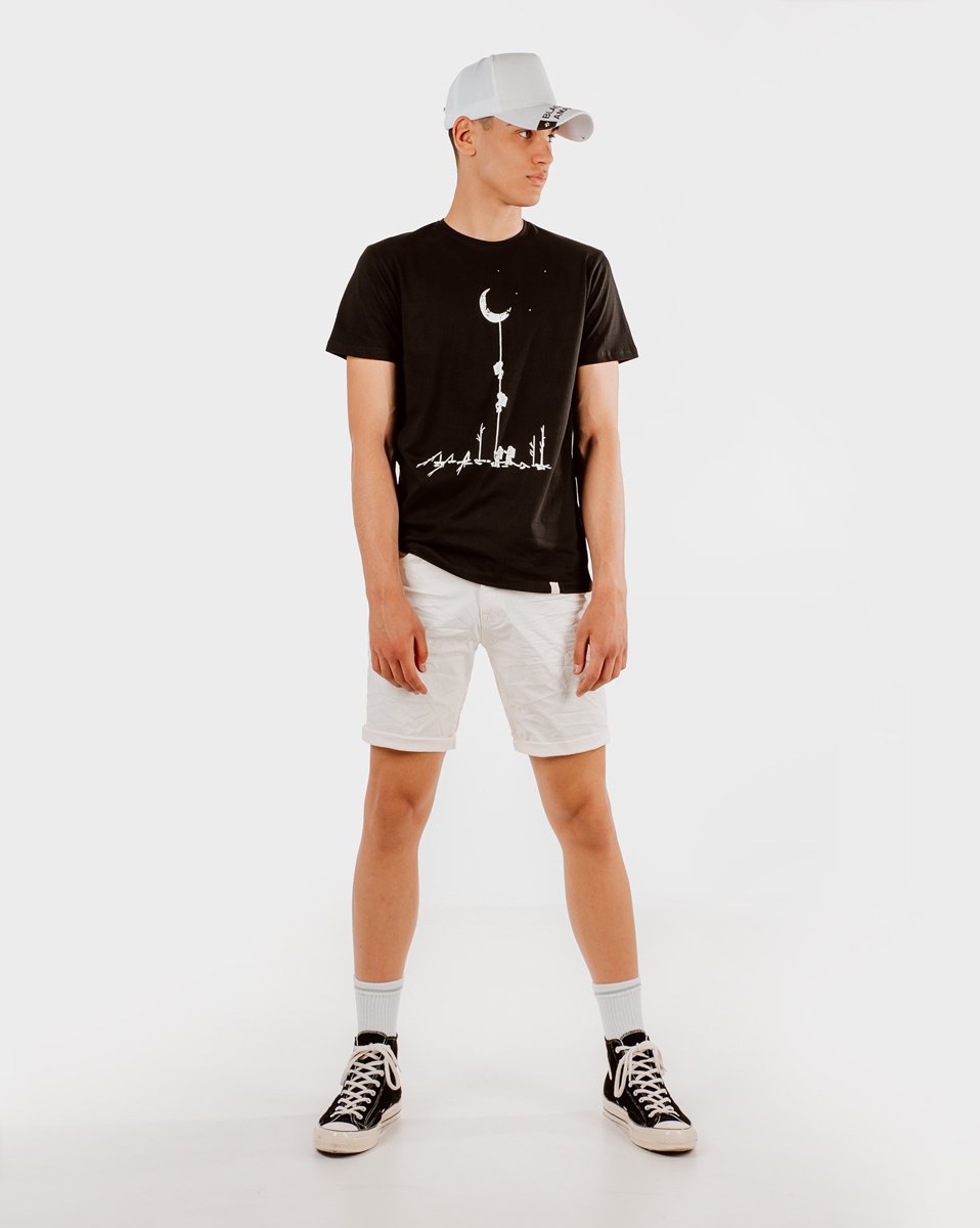 Picture of Men's Short Sleeve T-Shirt "Moon" in Black
