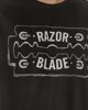 Ανδρικό Κοντομάνικο T-Shirt "Razor & Blade" σε Μαύρο Χρώμα