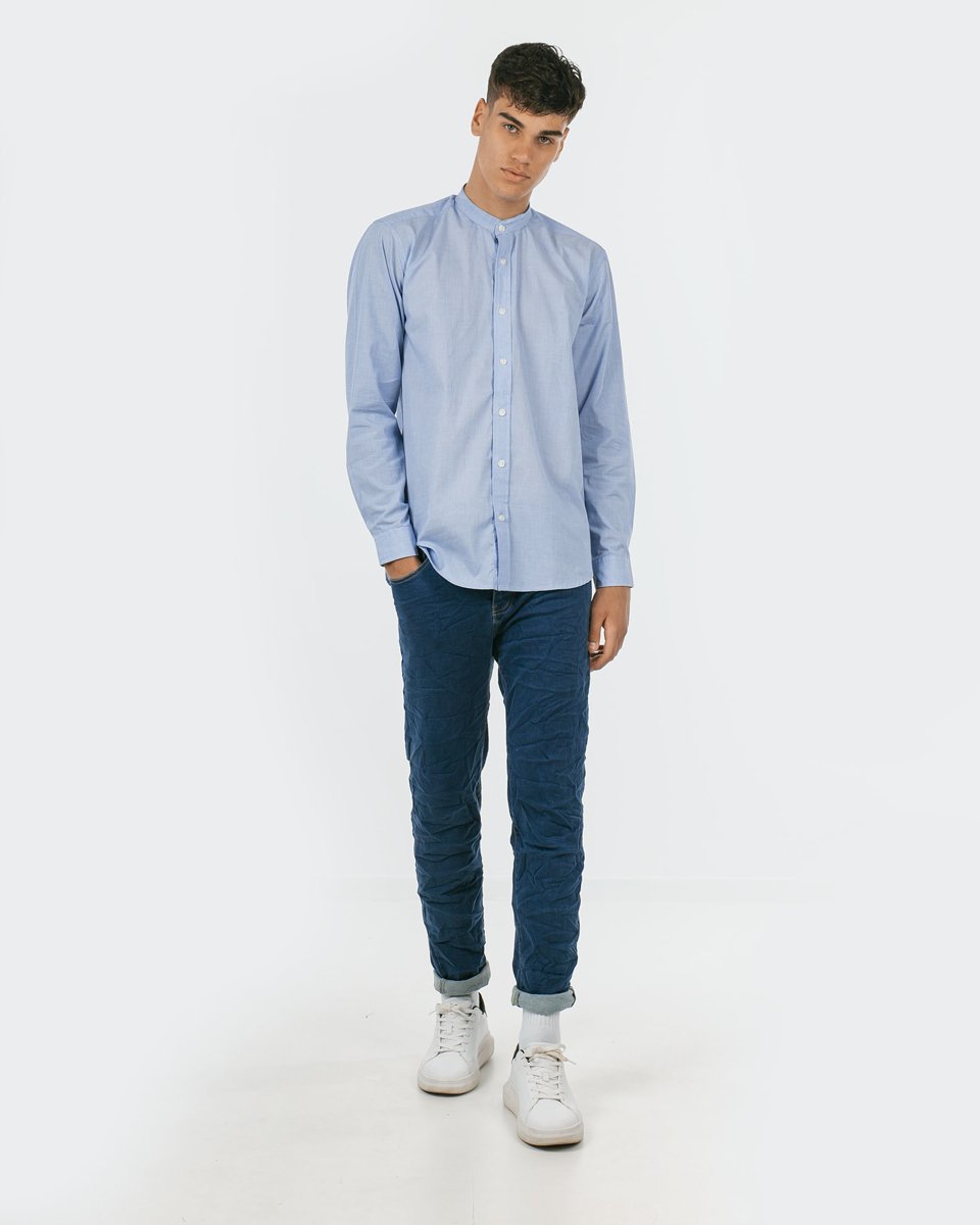 Picture of Men's Long Sleeve Shirt "Mao" in Blue Light