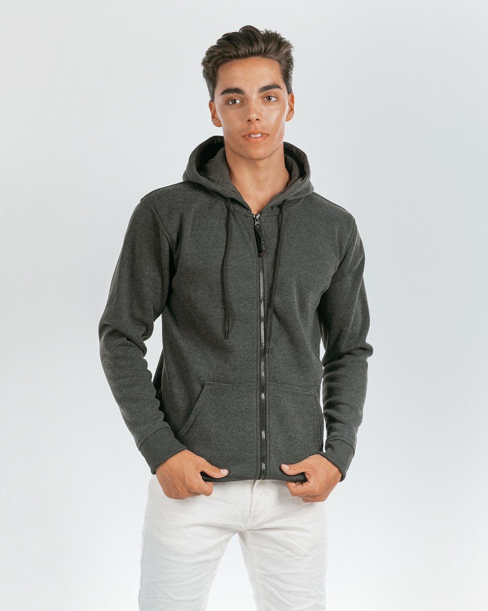 Picture of Men's Basic Hoodie "Lucas" in Anthra