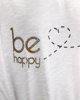 Picture of Women's Short Sleeve T-Shirt "Happy" in White