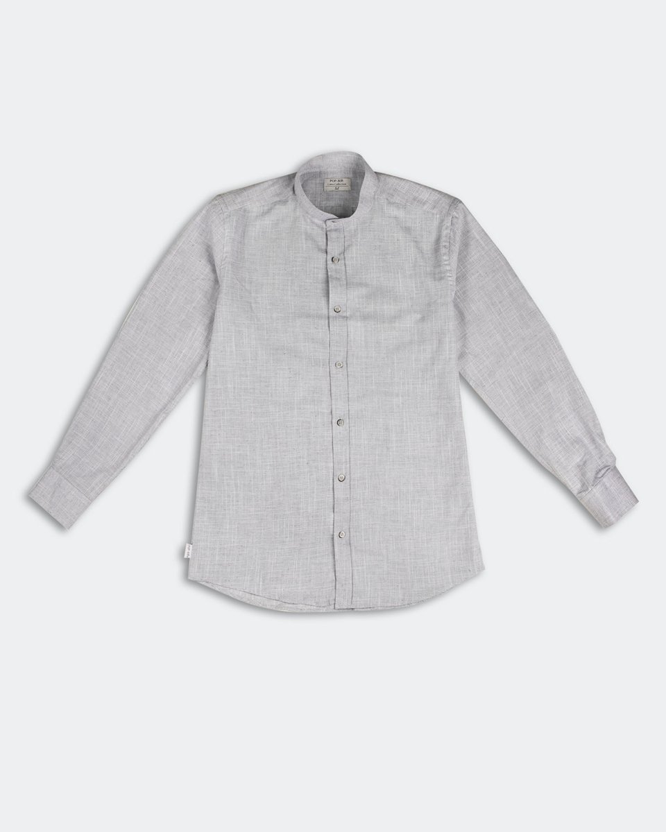 Picture of Men's Linen Shirt "Jesper" Mao in Grey