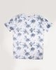 Ανδρικό Κοντομάνικο T-Shirt "Flori" σε Χρώμα Λευκό-Μπλε Σκούρο