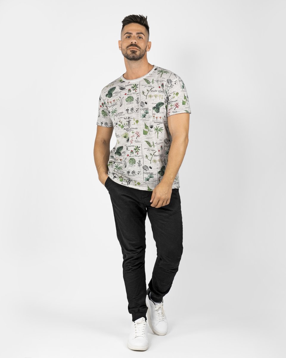 Picture of Men's Short Sleeve T-Shirt "Tropic" in Grey Light
