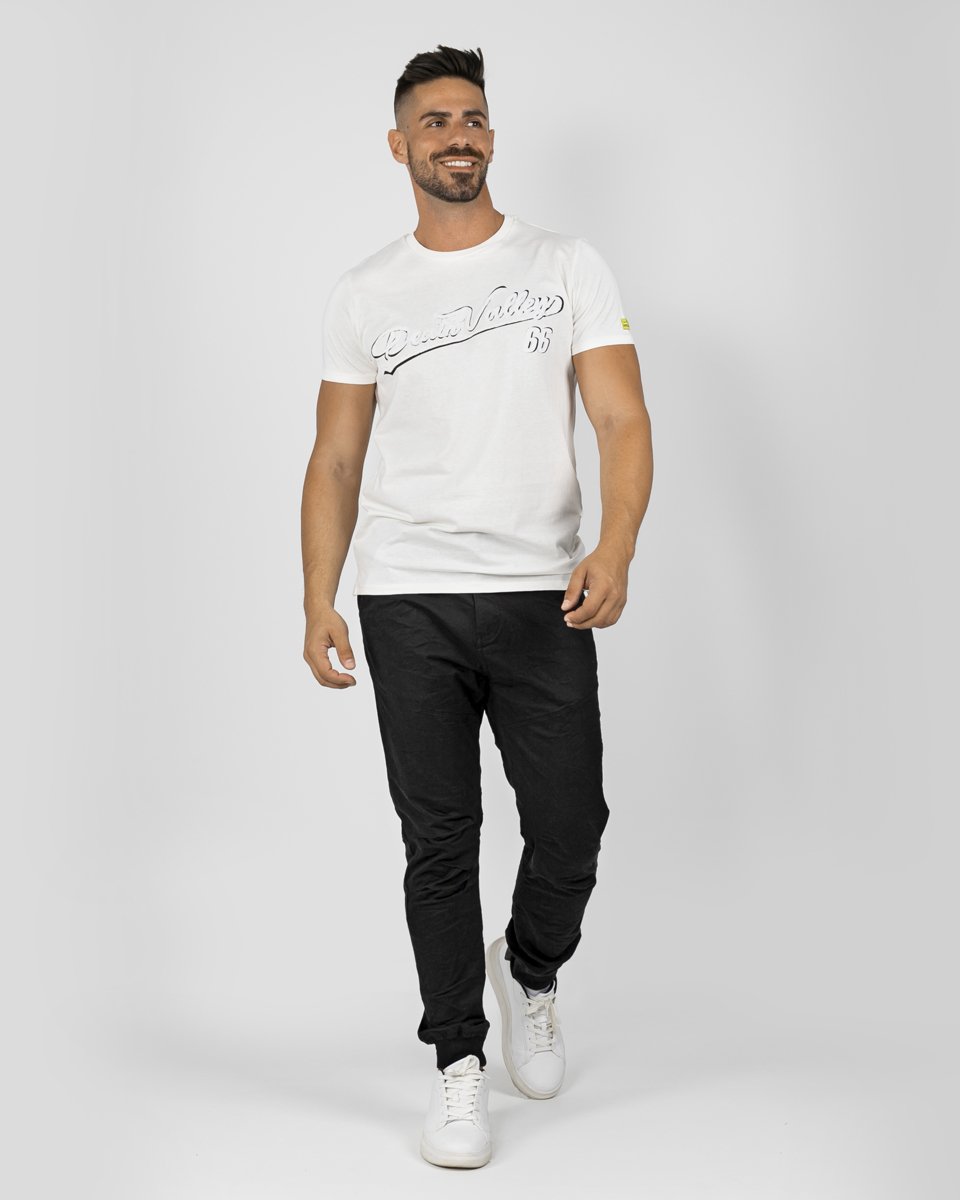 Ανδρικό Κοντομάνικο T-Shirt "Dvalley" σε Χρώμα Off-White