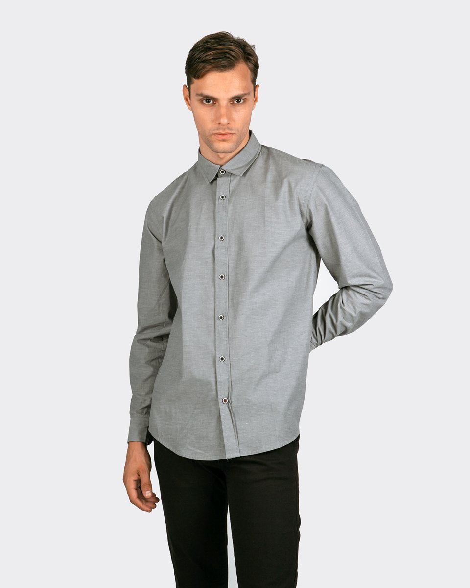 Picture of Men's Long Sleeve Shirt ''Ozel'' in Grey