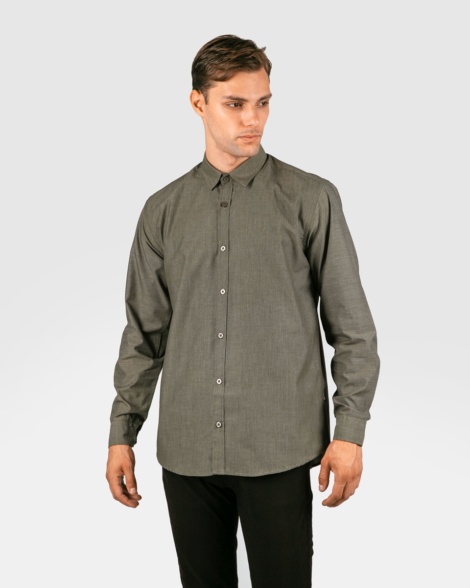 Picture of Men's Long Sleeve Shirt "Matthew" in Khaki