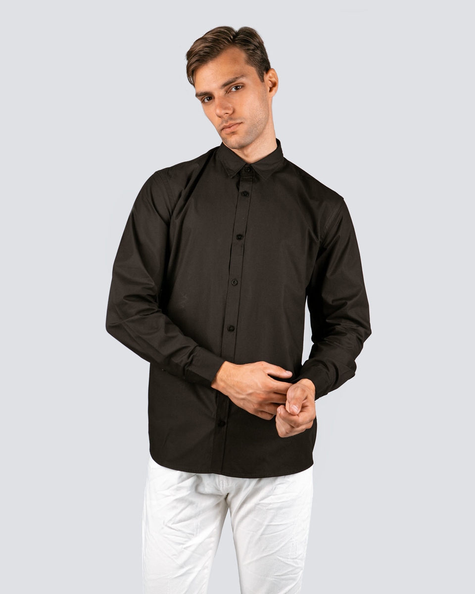 Picture of Men's Long Sleeve Shirt "Matthew" in Black