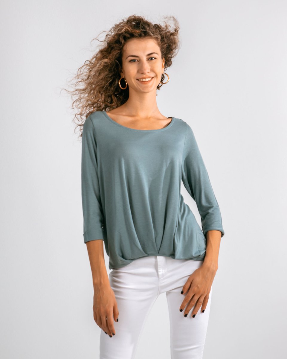 Γυναικεία Μπλούζα 3/4 "Mara" σε Χρώμα Βεραμάν