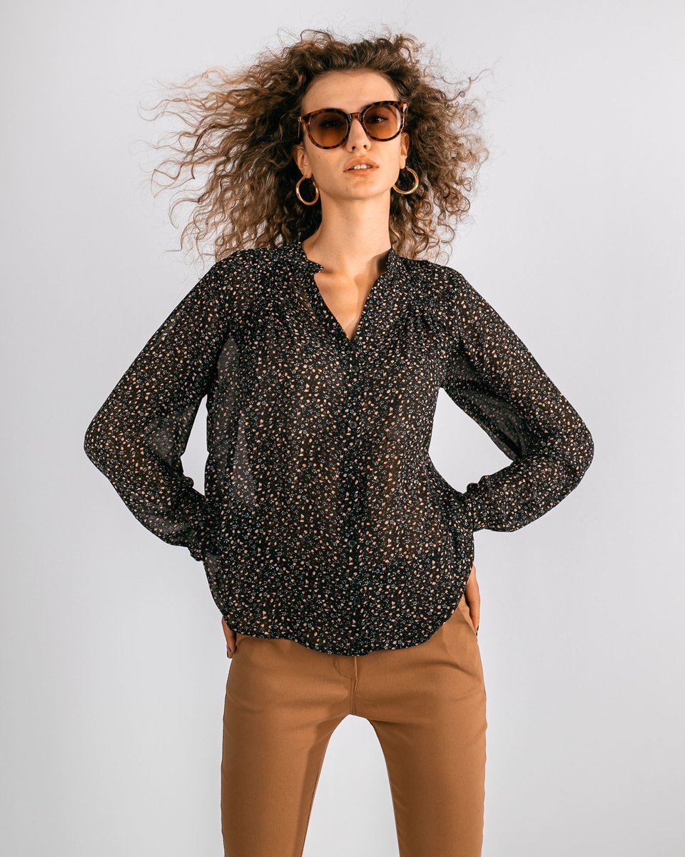 Picture of Women's Long Sleeve Shirt "Nika" in Black
