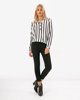 Picture of Women's Striped Long Sleeve Blouse "Ruby" in Black