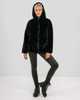Picture of Women's Faux Fur Hooded Jacket "Natalia" in Black