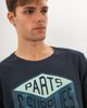 Ανδρικό Κοντομάνικο T-Shirt "Parts & Supplies" σε Χρώμα Σκούρο Μπλε