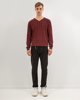 Picture of Men's Basic V-Neck Sweater in Bordeaux