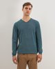 Picture of Basic Sweater V neck in Petrol