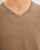 Picture of Basic Sweater V neck in Camel