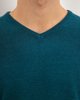Picture of Basic Sweater V neck in Petrol