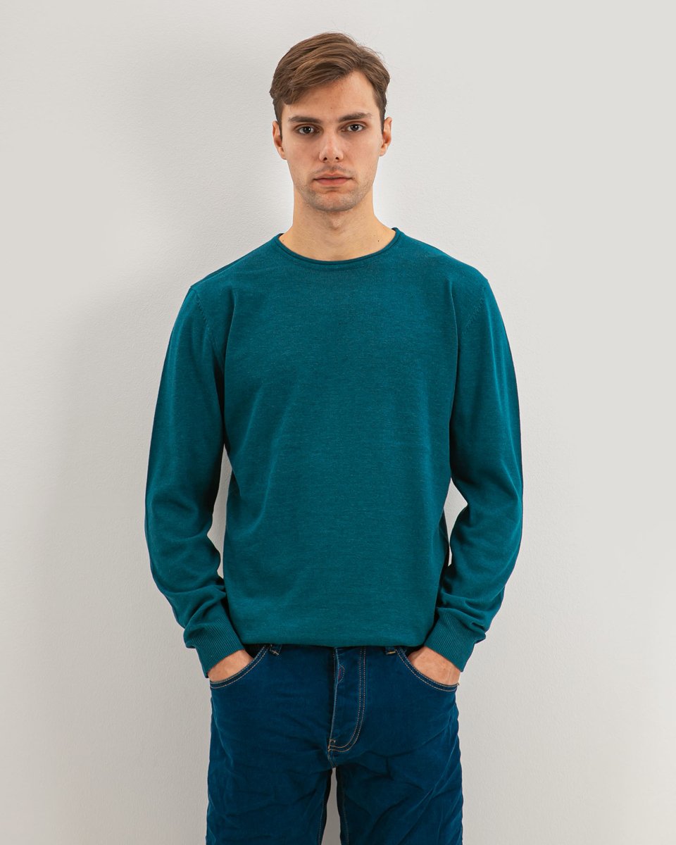 Picture of Men's Basic Pullover Petrol
