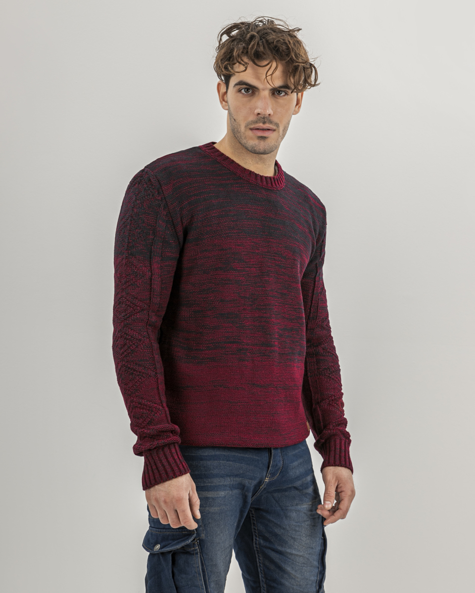 Picture of Men's Textured Sweater RGAR-(c.5017) Bordeaux