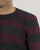 Picture of Men's Textured Sweater RGAR-(c.5022) Bordeaux-Navy