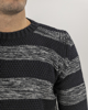 Picture of Men's Textured Sweater RGAR-(c.5022) Navy-Grey