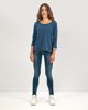 Picture of Women's T-Shirt "SAYIA" 3/4 in Blue Navy