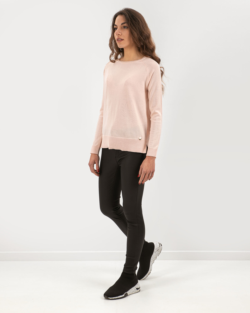 Picture of Basic Long Sleeve Sweater ''Sasa'' in Pink
