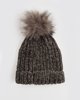 Picture of Women's Ribbed Knit Hat "Sandra" in Grey Dark