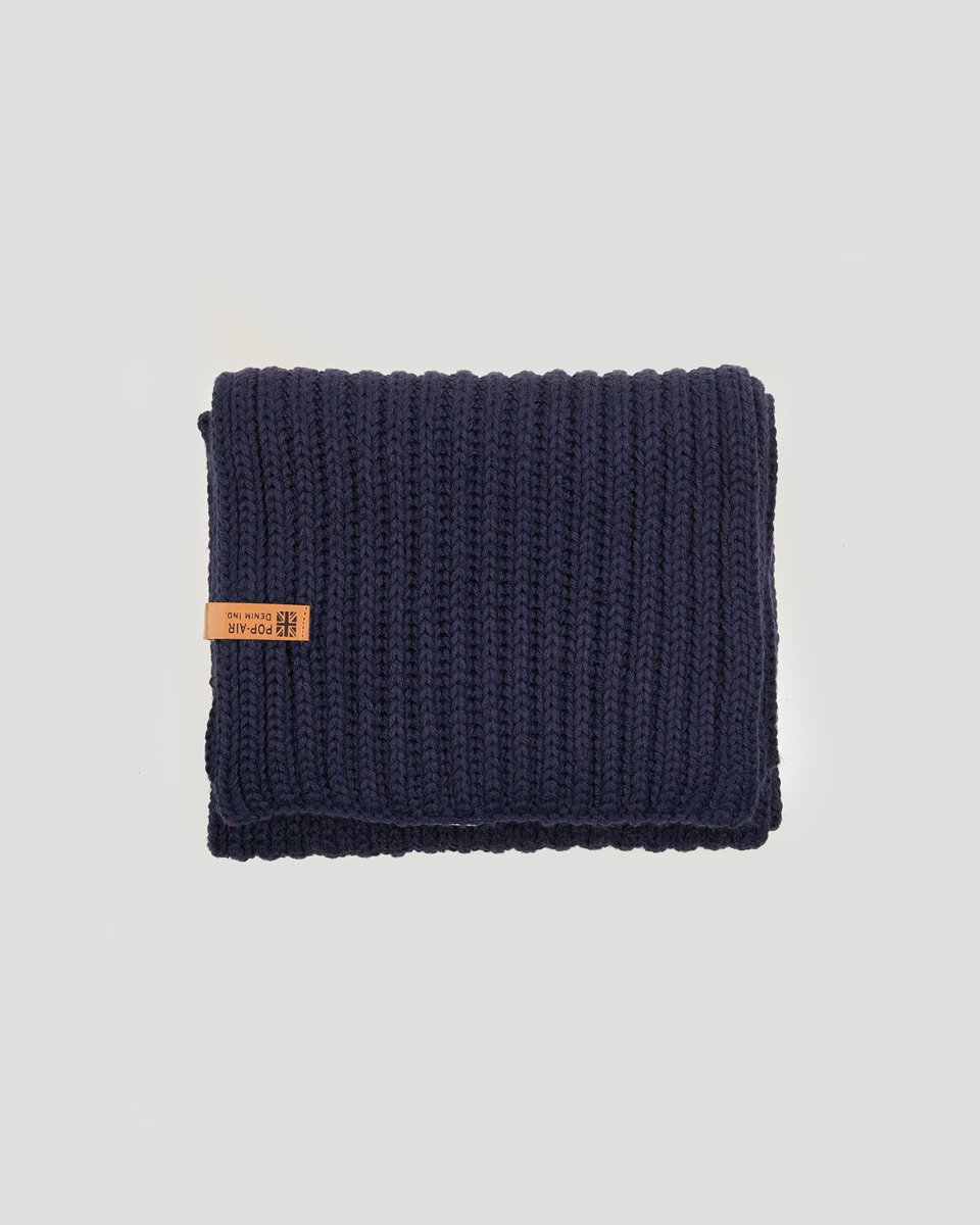 Picture of Men's Basic Knit Scarf Blue Navy