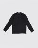 Picture of Men's Textured Polo Shirt "William" with Stand-Up Collar in Black